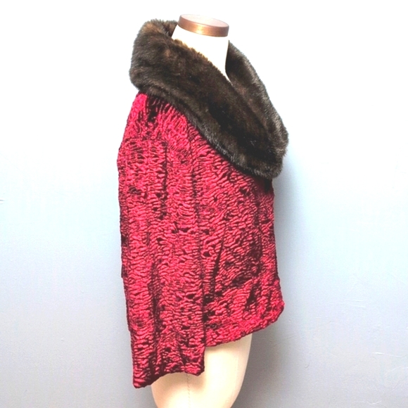 Vintage Terry Lewis Classic Luxuries faux fur cropped swing jacket. Large - Picture 4 of 12